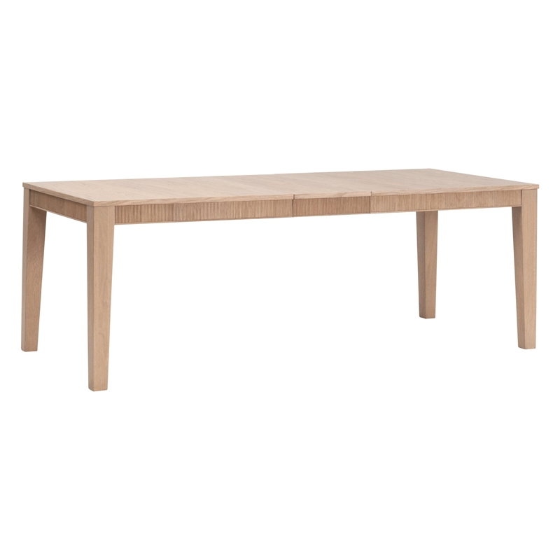 Maklaine Modern Transitional Extension Dining Table in Natural