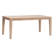 Maklaine Modern Transitional Extension Dining Table in Natural