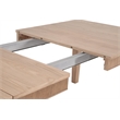 Maklaine Modern Transitional Extension Dining Table in Natural