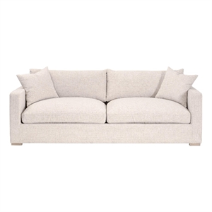 Maklaine Transitional Outdoor 91&quot Track Arm Sofa in Off White