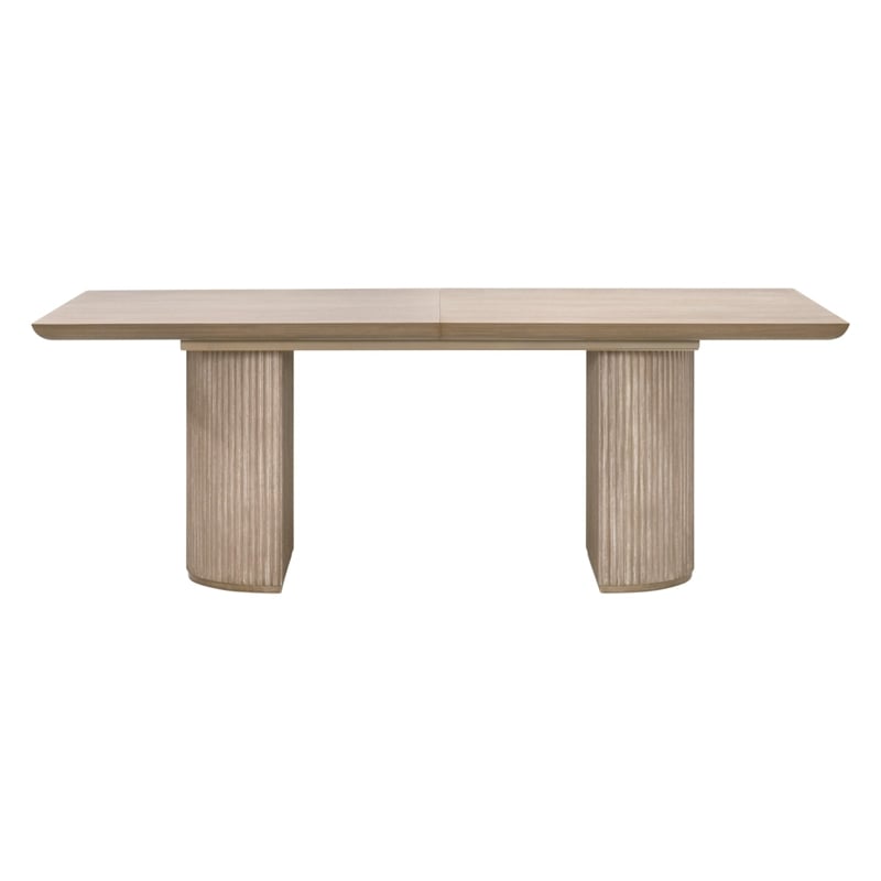Maklaine Modern Transitional Extension Dining Table in Natural