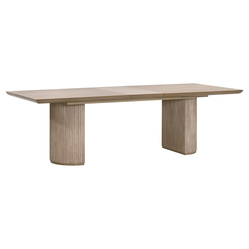 Maklaine Modern Transitional Extension Dining Table in Natural