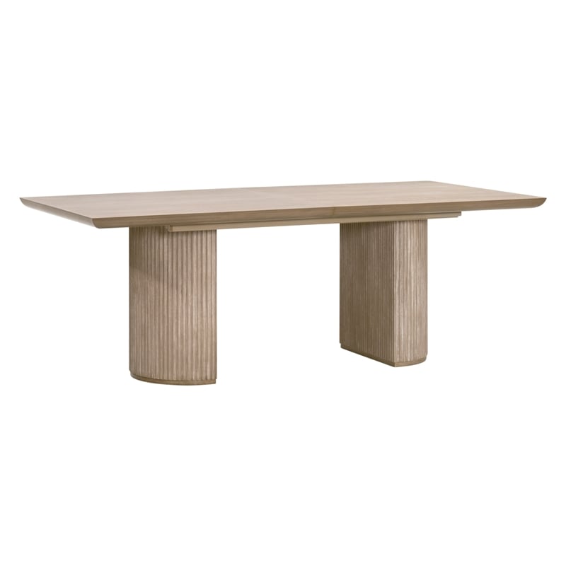 Maklaine Modern Transitional Extension Dining Table in Natural