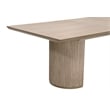 Maklaine Modern Transitional Extension Dining Table in Natural