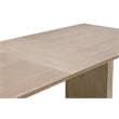 Maklaine Modern Transitional Extension Dining Table in Natural