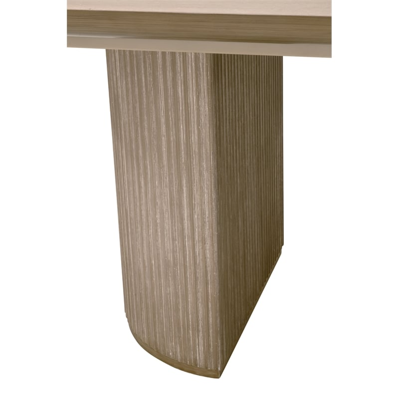 Maklaine Modern Transitional Extension Dining Table in Natural