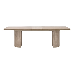Maklaine Modern Transitional Extension Dining Table in Natural