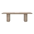 Maklaine Modern Transitional Extension Dining Table in Natural