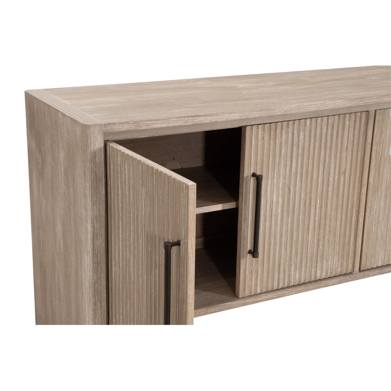 Maklaine Contemporary Transitional Media Sideboard in Natural