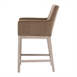 Maklaine Contemporary Transitional Counter Stool in Brown Finish