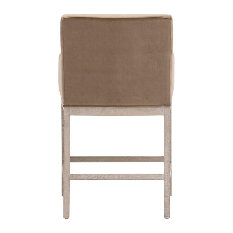 Maklaine Contemporary Transitional Counter Stool in Brown Finish