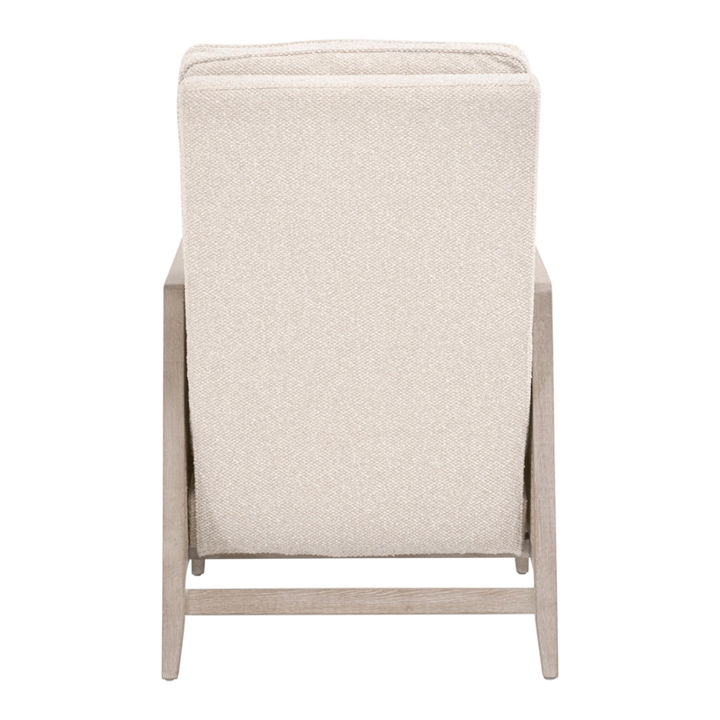 Maklaine Contemporary Transitional Polyester Recliner in Beige