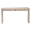 Maklaine Modern Transitional 2-Drawer Console Table in Natural