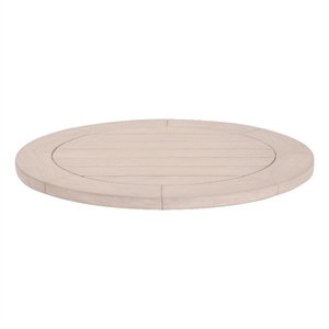 Maklaine Contemporary Transitional Outdoor Lazy Susan in Natural