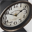 Maklaine Contemporary Metallic Brown Metal Hanging Table Clock