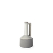 Maklaine Modern Transitional Small White/Gray Toned Ceramic Vase