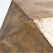 Maklaine Metal Antiqued-Gold End Table Hexagonal 26