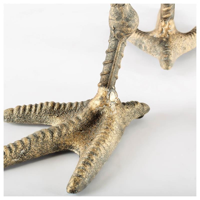 Maklaine Modern / Contemporary Medium Gold Metal Webbed Feet Bowl