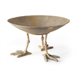 Maklaine Modern / Contemporary Medium Gold Metal Webbed Feet Bowl