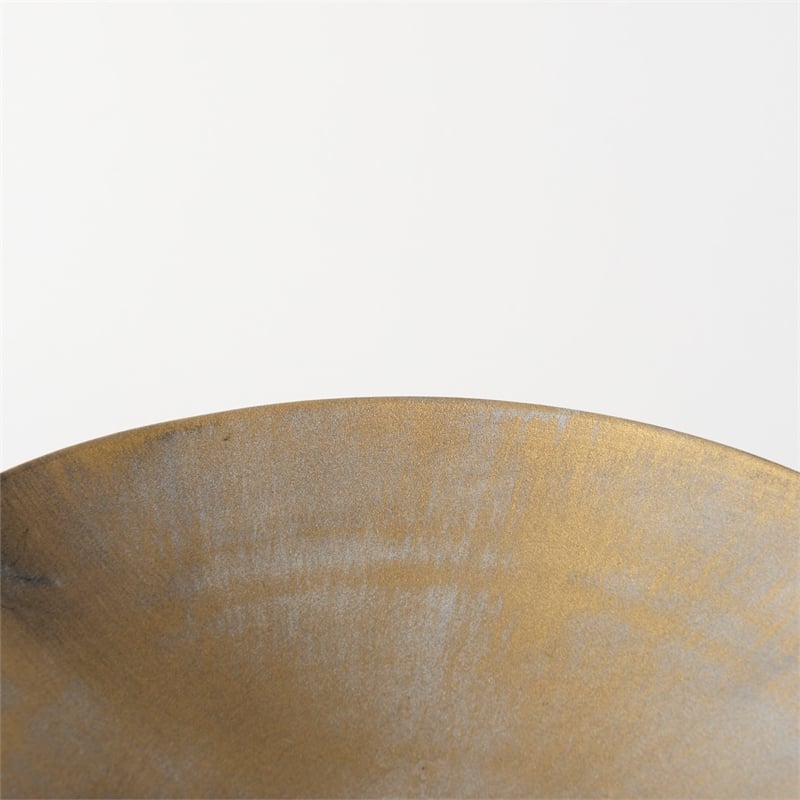 Maklaine Modern / Contemporary Medium Gold Metal Webbed Feet Bowl