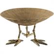 Maklaine Modern / Contemporary Medium Gold Metal Webbed Feet Bowl