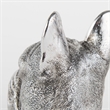 Maklaine Contemporary Resin American Bulldog Bookends in Silver