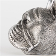 Maklaine Contemporary Resin American Bulldog Bookends in Silver