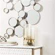 Maklaine Modern / Contemporary Small Brushed Gold Metal Glass Vase