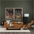 Maklaine Contemporary Tan Leather Wrap Brown Metal Frame Accent Chair