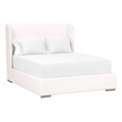 Maklaine Contemporary Transitional Wood King Bed in White Finish