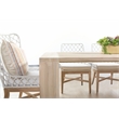 Maklaine Transitional Fabric Outdoor Wing Chair in Off White
