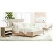 Maklaine Modern Transitional Fabric Standard King Bed in Off White