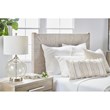 Maklaine Modern Transitional Fabric Standard King Bed in Off White
