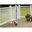 Maklaine Transitional Smartfold Folding Serving Bar Cart in White