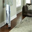 Maklaine Transitional Smartfold Folding Serving Bar Cart in White