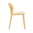 Maklaine Mid-Century Plastic Kids Side Chair Yellow Set of 4