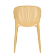 Maklaine Mid-Century Plastic Kids Side Chair Yellow Set of 4