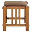 Maklaine Mission Spindle Stool - Quarter Sawn Oak & Leather Michael's Cherry