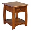 Maklaine Mission Quarter Sawn White Oak 1 Drawer Inlay End Table