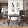 Maklaine Contemporary Stacking Dining Chairs in Charcoal (4-Pack)