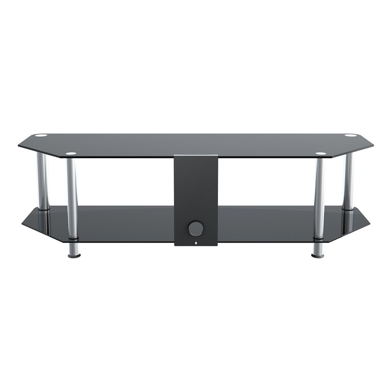 Maklaine Steel TV Stand with Cable Management for up to 65