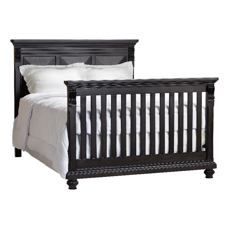 Maklaine Traditional Wood Full Bed Conversion Kit in Bittersweet