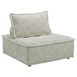 Maklaine Contemporary Fabric Upholstered Accent Chair in Taupe