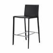 Maklaine Contemporary Euro Style Black Faux Leather 26
