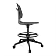 Maklaine Extended Height Office Chair with Foot Rest in Black