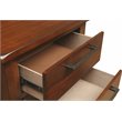 Maklaine Contemporary Solid Wood 2-Drawer Nightstand in Chestnut Brown