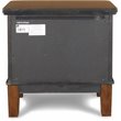 Maklaine Contemporary Solid Wood 2-Drawer Nightstand in Chestnut Brown