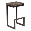 Maklaine Contemporary Architectural Metal and Mango Wood 30