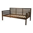 Maklaine Traditional Twin Size Daybed in Walnut Wood - Easy Assembly