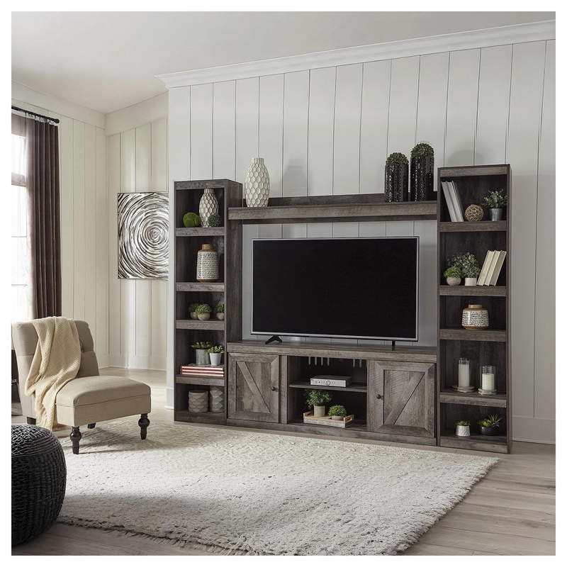 Maklaine Modern / Contemporary Engineered Wood Pier in Gray Finish